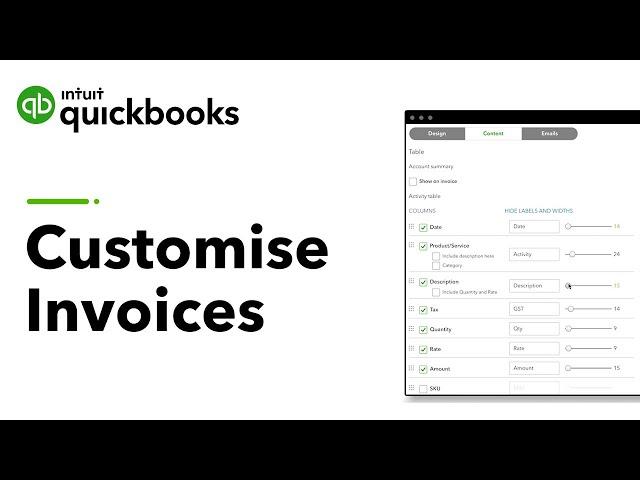 How to Customise Your Invoice in QuickBooks Online | QuickBooks Online Singapore