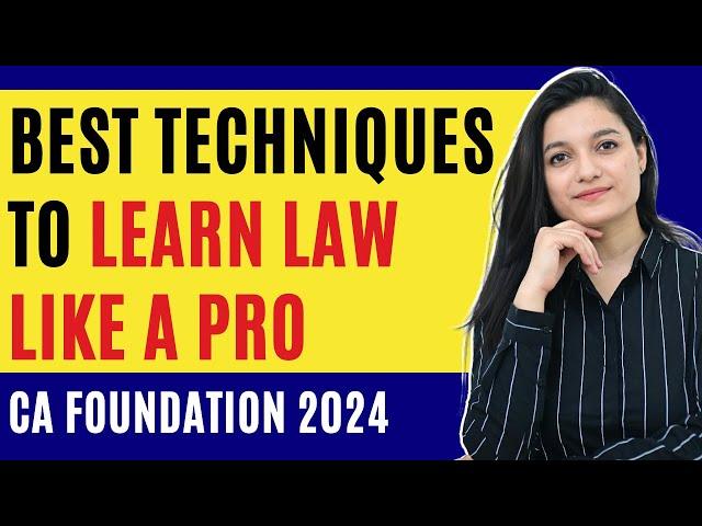 5 Proven Tips To Score 90+ In Law | CA Foundation 2024 | CA Foundation Online Classes | ICAI