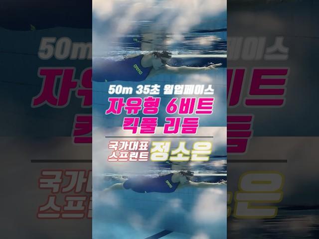 자유형 6비트 손발 리듬에 맞춰 수영하기