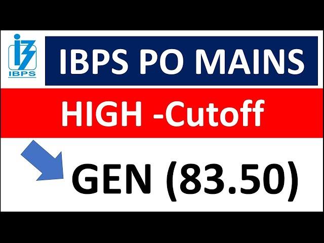 IBPS PO 2020 MAINS Cutoff - Gen 83.50 | Totally Unexpected Guys