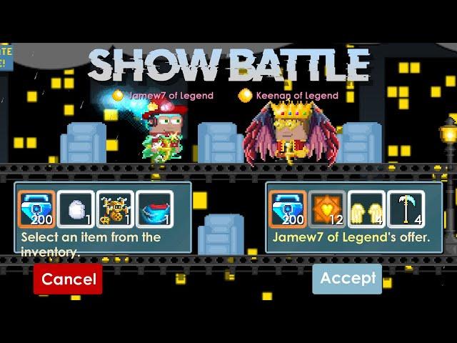 Show Battle vs Jamew7! - Growtopia