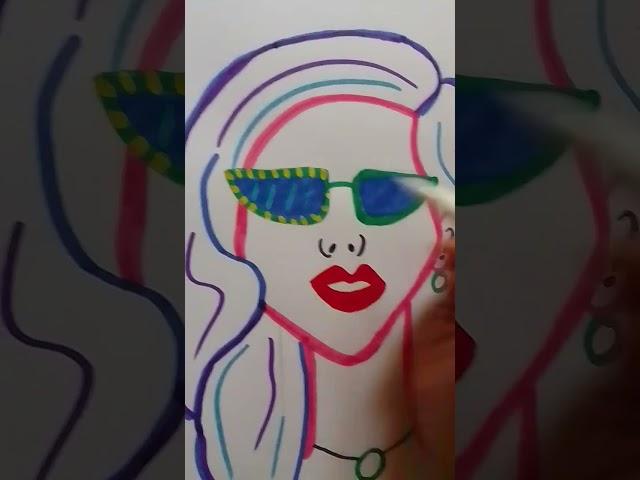 Pop art using magic markers