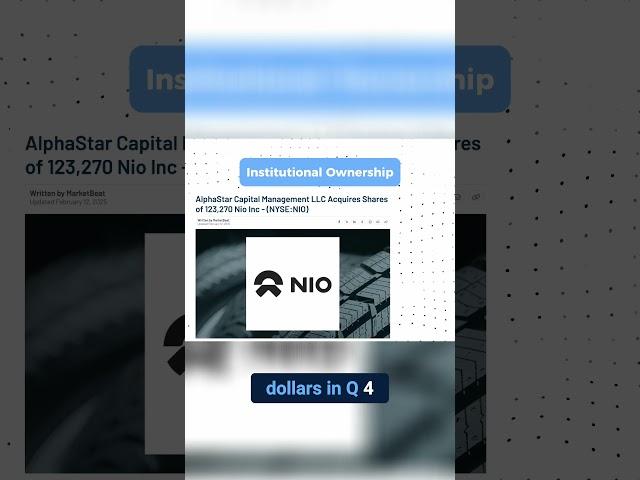 NIO Stock Analysis Major Institutional Moves and Earnings Catalyst!