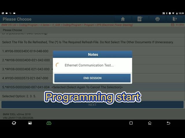 Programming BMW ECU with LAUNCH X431 Pad V - Step interpretation