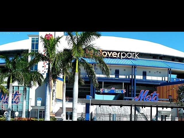 Driving By Clover Park Stadium. Home of NY Mets Spring Training. Port Saint Lucie, Florida. 4K.