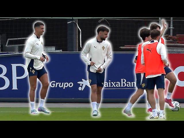 Bruno Fernandes and Cristiano Ronaldo | Portugal train ahead of Germany Nations League semi-final 