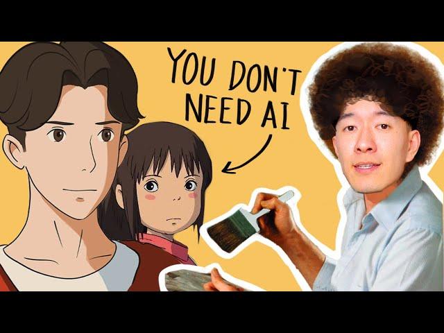 How to Draw Ghibli Style STEP BY STEP. You don't need AI !!