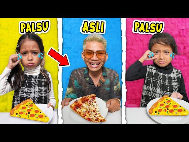 TANTANGAN MAKAN MAKANAN ASLI VS PALSU PART 2!! MAKIN ANEH MAKANANNYA!!