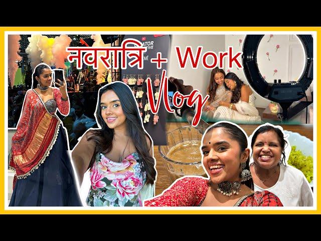 Garba Time. Stole @gopali Channya Choli | NAVRATRI + WORK J vlog 