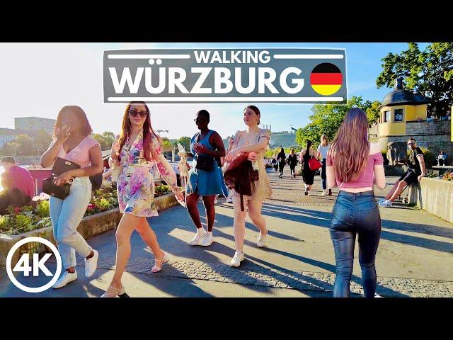  Germany 4K Walk - Würzburg City Center Tour | June 2021