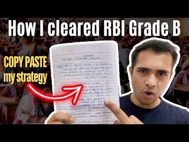 How I cleared RBI Grade B phase 1 +phase 2 | Full Strategy| Crack RBI Grade B 2025 in first attempt