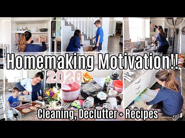 HOMEMAKING + CLEAN WITH ME 2020 :: KITCHEN CLEAN DECLUTTER ORGANIZE #WITHME + EASY HEALTHY RECIPES!