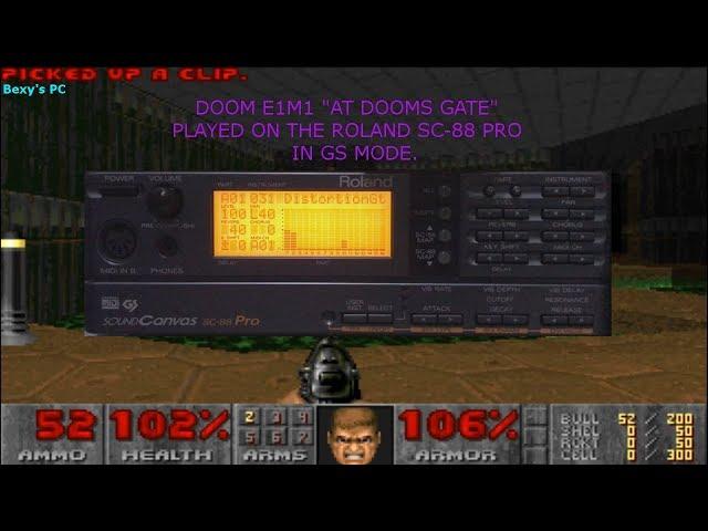 DOOM E1M1 "At Doom's Gate" Roland SC-88 Pro in GS Mode MIDI