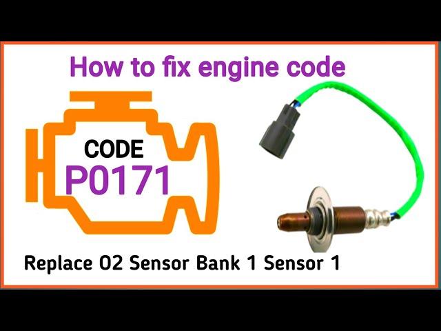 how to Fix Engine Code ! p0171 system too Lean !  Replace o2 Sensor Bank 1 sensor 1, Subaru xv