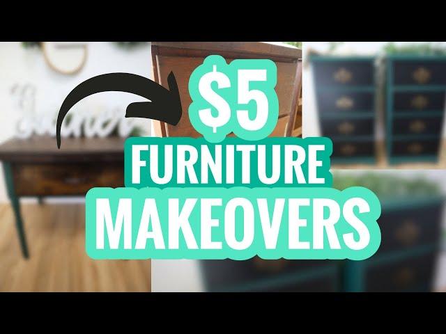 $5 THRIFTED FURNITURE MAKEOVERS | DIY THRIFT FLIPS ON A BUDGET