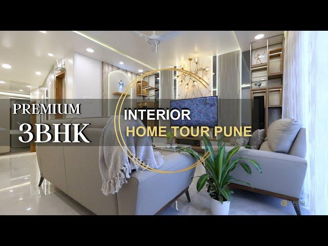 3BHK Premium House Interior Design Tour | Luxury Design | Rohan Leher Baner, Pune #interior #3bhk