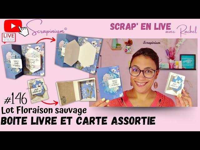 Boite livre et carte assortie - Floraison sauvage Stampin’ Up - Scrap’ en live n°146