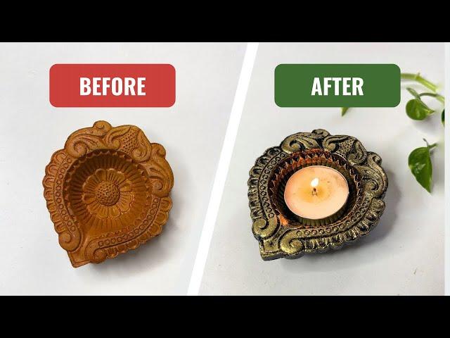 2-Step Diya Painting: Simple Trick for a Festive Glow!