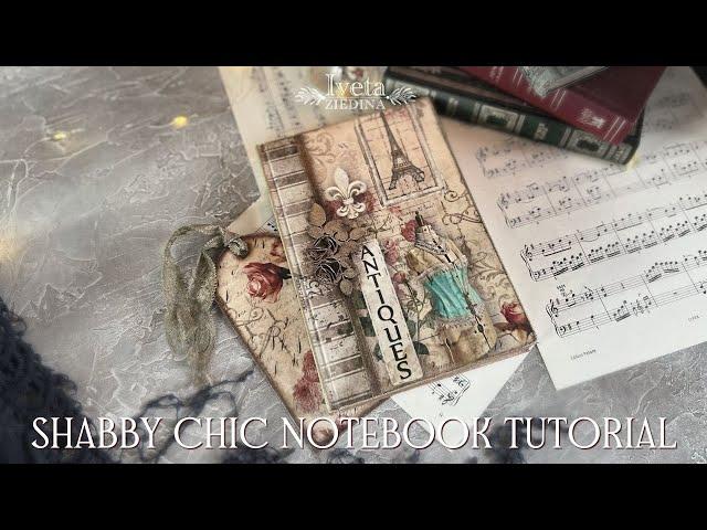 Shabby Chic, Vintage Inspired Journal Cover Tutorial #decoupage  #shabbychic #vintagejournal