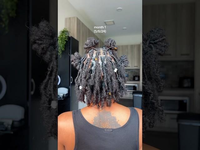 starter locs one month difference ⭐️ | #locs #locjourney #locstyles