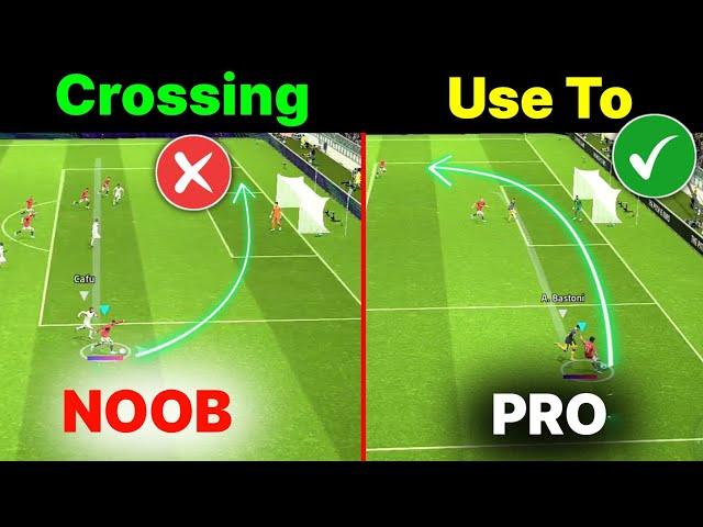 How to Crossing Like PRO - Use This Tips  Tutorial Skills - efootball 2024 Mobile