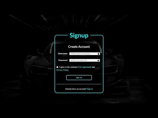 Create Animated Login Form using HTML, CSS & JavaScript