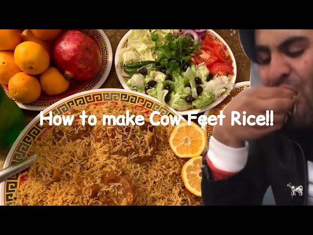 How to make Cow Feet Rice Inspired by Hamayon Afghan!! // AfghanKitchen