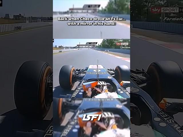 When Checo drove his F1 car with a mirror in hand! #f1 #f12025