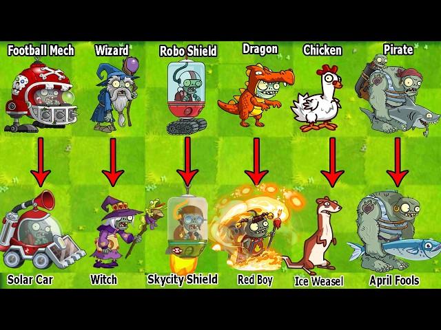 Pvz 2 Discovery - All Zombies Evolution NOOB - PRO in International & China Version