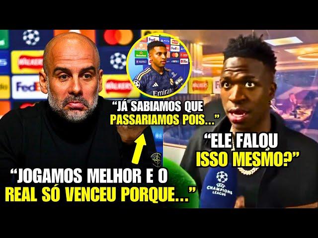  EITA! GUARDIOLA PERDEU A LINHA e OLHA O QUE O VINI E O RODRYGO FALARAM!