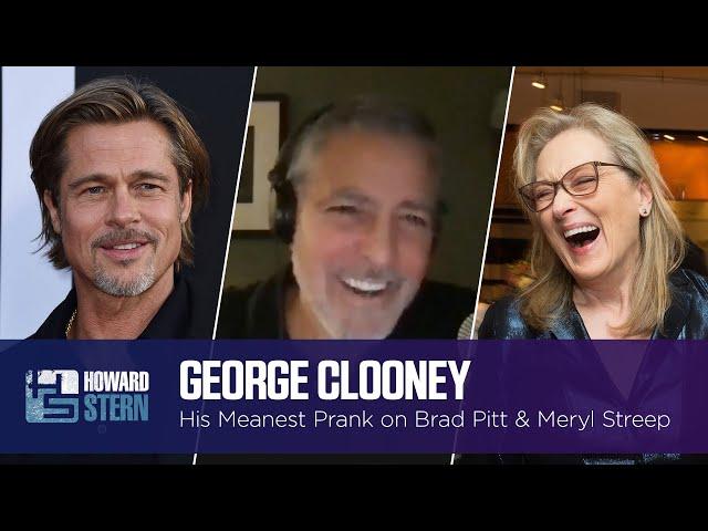 George Clooney Shares the Pranks He’s Pulled on Matt Damon, Brad Pitt, and Meryl Streep