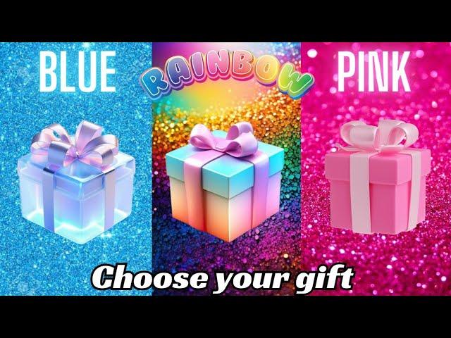 Choose your gift  || 3 gift box challenge || 2 good and 1 bad #pinkvsblue #chooseyourgift