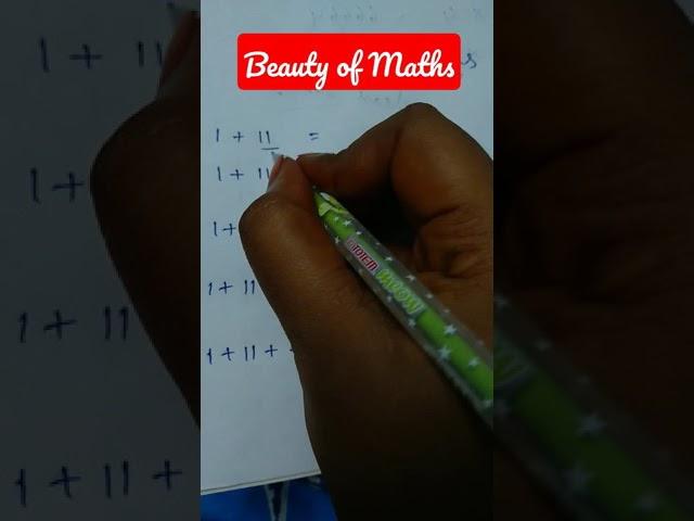 Beauty of maths// magic with 1's//SS Maths Hub
