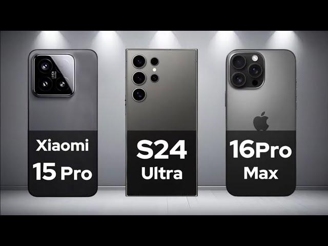 iPhone 16 pro Max vs Samsung s 24 ultra vs Xiaomi 15 pro // who will win ? 🫨 #iphone #samsung