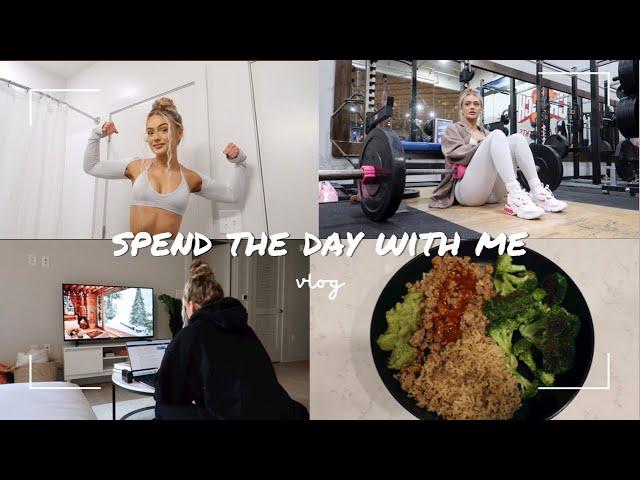 DAY IN MY LIFE VLOG | Cook a high protein meal with me, come to the gym with me leg day workout