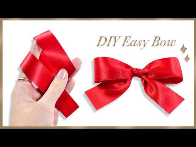 How to tie the perfect bow | DIY ribbon bow | How to make simple satin bow | Gift Wrapping Land