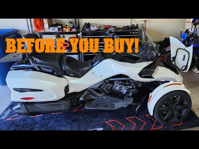 THE THREE THINGS YOU MUST KNOW BEFORE YOU BUY A CAN AM SPYDER OR RYKER!