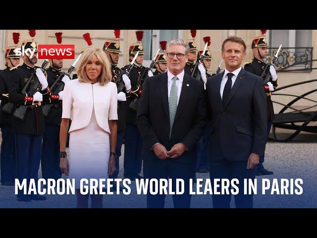 French President Emmanuel Macron meets world leaders ahead of Paralympics opening ceremony