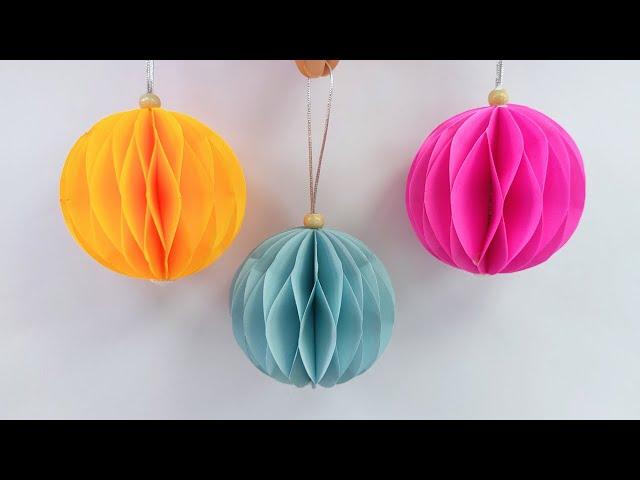 Easy Paper Crafts - How to make a Paper Honeycomb Ball #shorts