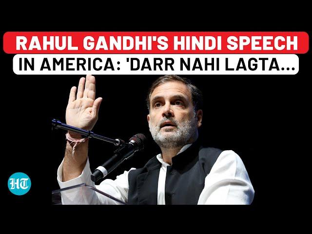 In USA, Rahul Gandhi's Hindi Jibe At PM Modi: 'People Open Car Windows, Say Ab Darr…'