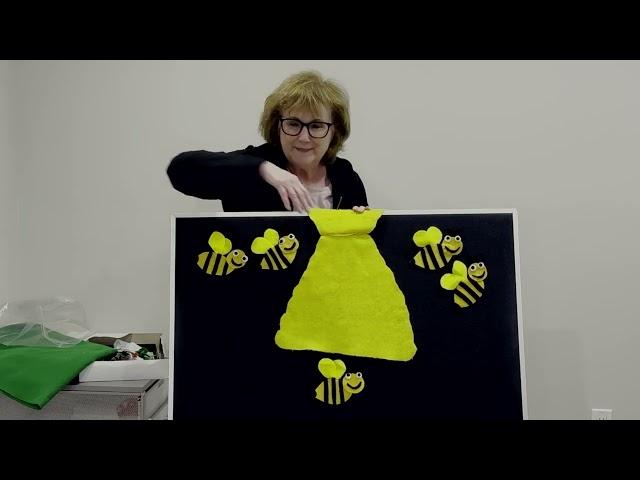 Felt Board Lady Storytelling: "Here is a Beehive" #kidstory  #storytelling #spring