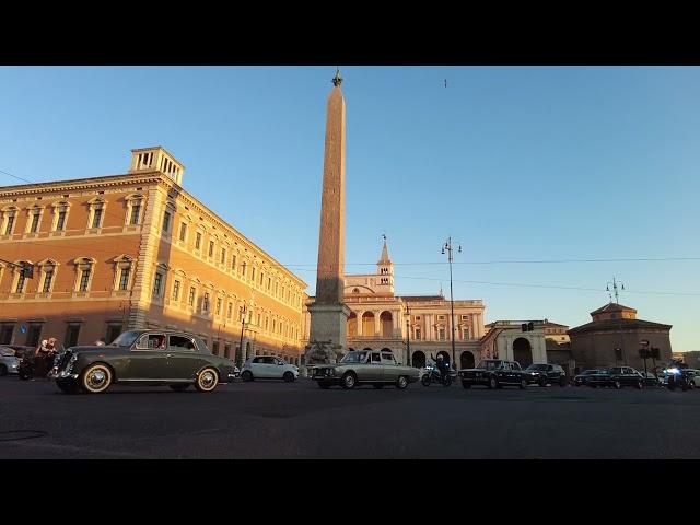 Vintage car tour in Rome with Italian sedans