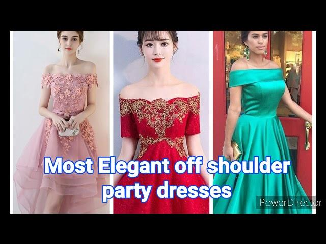 20+Most Elegant off shoulder party dresses