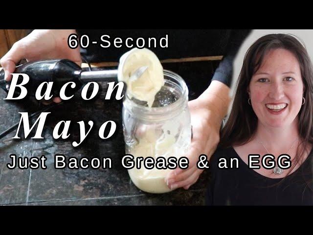 Bacon Mayonnaise - Carnivore Condiment; just egg and bacon: Health Home and Happiness