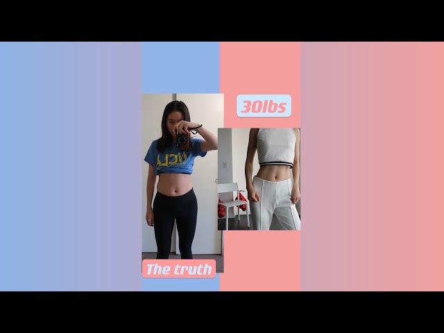 An honest 30lb weight loss journey #shorts