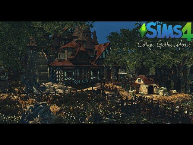 sims4 ) Cotage Gothic House / speedbuild & screenshot / cc / 심즈4) 코타지 고딕 하우스