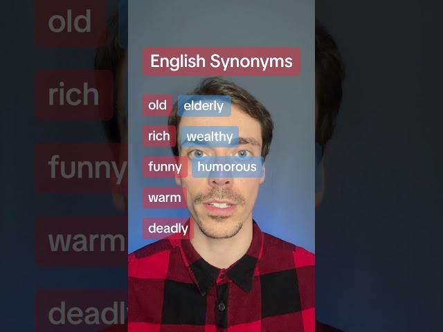 English Synonyms  #learnenglishdaily #englishsynonyms #speakenglishwithzach #english #ingles