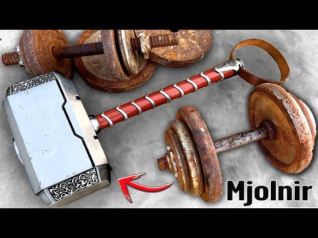 Machining Solid THOR Hammer out of Heavy Dumbbells