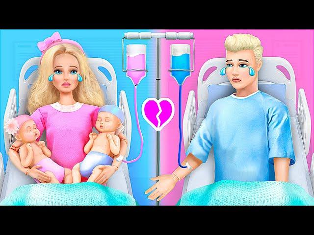 Barbie and Ken in the Hospital / 30 Hacks and Crafts for Dolls