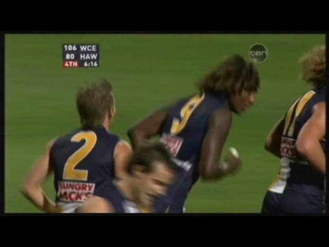 Nic Naitanui 2nd AFL game  West Coast Eagles Vs Hawthorn